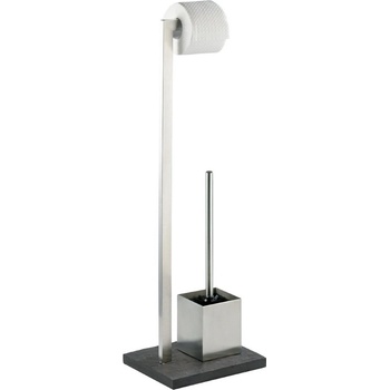 Wenko Slate Rock Stojan na toaletní papír a WC štětku 2v1