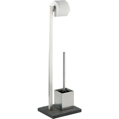 Wenko Slate Rock Stojan na toaletní papír a WC štětku 2v1