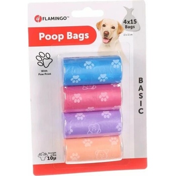 Flamingo Sáčky na psie exkrementy 4 x 15 ks