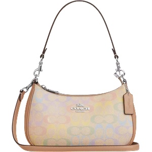 Coach Дамска чанта Coach Teri Shoulder, Signature Canvas, Многоцветна (CDA91-RAINBOW)