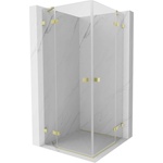 Mexen Lunar Duo Душ кабина отваряема 115 x 115 см, прозрачна, злато четкано - 834-115L-115P-55-00 (834-115L-115P-55-00)
