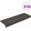 vidaXL Изтривалки за стълби, самозалепващи се, 30 бр. , 65x21x4 см, антрацит, правоъгълен ръб (3365699)