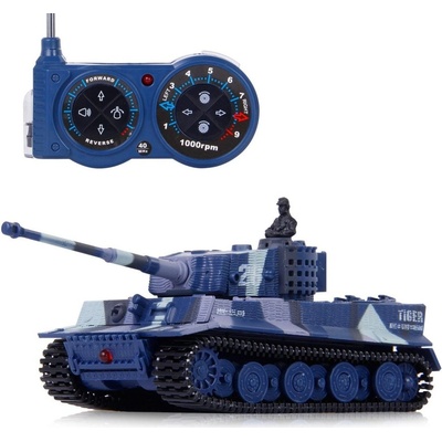 S-Idee RC tank Mini German Tiger RTR modrý 1:72