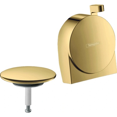 Hansgrohe Exafill S, vrchná sada vaňového výtoku, odtokovej a prepadovej súpravy, leštený vzhľad zlata, HAN-58117990