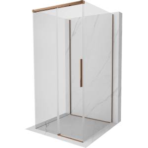 Mexen Rox-3S трикрилна плъзгаща се душ кабина 120 x 120 см, прозрачна, розово злато - 8C2-120-120-60-00-3S (8C2-120-120-60-00-3S)
