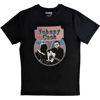 Johnny Cash Walking Guitar & Front On Black M Риза (JCTS21MB02)