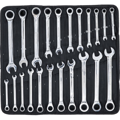 BGS Diy Sada račňových kľúčov očko-vidlica 23-dielna BGS 30010