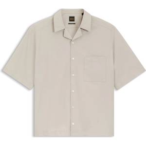 HUGO BOSS Риза с къс ръкав Boss Men's Short Sleeve Shirt - Light Grey 070