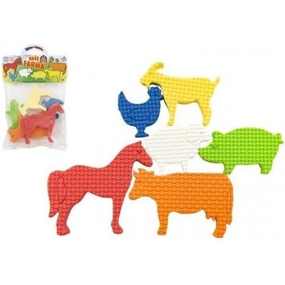 TEDDIES Vodolepky Penové dieliky naša farma 6 kusov