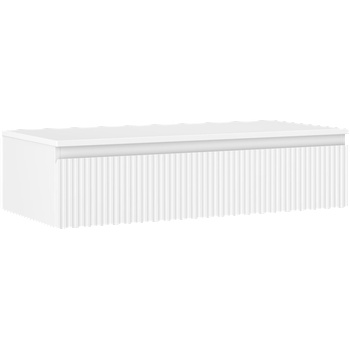 Mexen Rivel шкаф за баня под умивалник 100 см с плот, 1 чекмедже, релефен, бял (91A20-10023-1-BFC01)