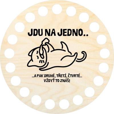 Woody Crafts Dno, víko, kruh 10 cm, Jdu na jedno