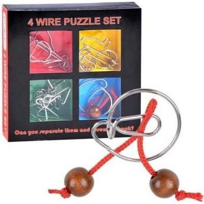 WIRE PUZZLE kovový hlavolam 4v1