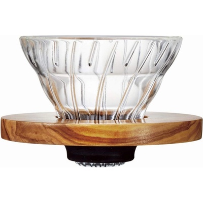 Hario Dripper V60-01 Glass Olive Wood