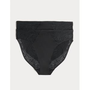 Marks & Spencer Високорязани бикини Body с дантела, 2 бр. в опаковка Marks & Spencer черна Marks & Spencer | Cheren | ЖЕНИ | 8