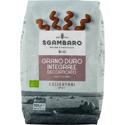 Sgambaro celozrnné BIO cestoviny Cellentani 0,5 kg