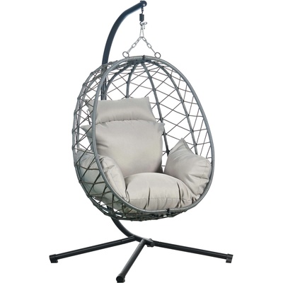 Pepita Sicilia единичен градински фотьойл с възглавници - сив (GS-S2002_grey-grey)