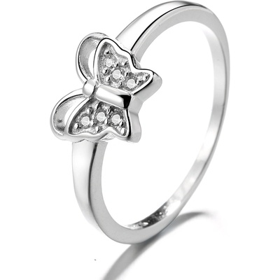 DELIS Пръстен от сребро 925, jw1357, дизайн на пеперуда, с родиево покритие (jw1357)