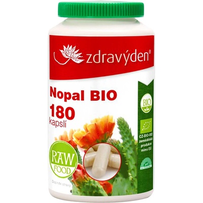 Zdravý den 100% přírodní Nopal prášok ze sušených kaktusových fíků 180 kapsúl