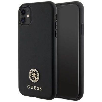 GUESS GUHCN61PS4DGPK iPhone 11 / XR 6, 1" черен твърд калъф Strass Metal Logo (GUHCN61PS4DGPK)