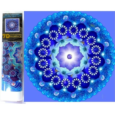 Norimpex Diamantové maľovanie 7D Polnočná mandala 30 x 30 cm