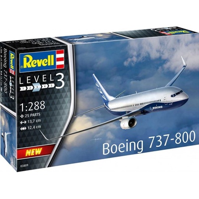 Revell Plastic ModelKit letadlo 03809 Boeing 737-800 1:288
