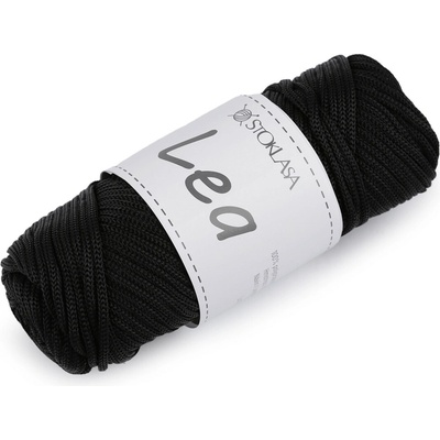 Pletací a háčkovací příze macrame Lea Ø3 mm 90 g Varianta: 11 černá, Balení: 1 ks 59044/151249/273264