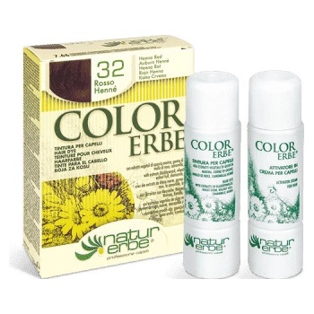 Color Erbe přírodní barva na vlasy 32 henna červená Natur Erbe 135 ml