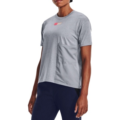 Under Armour Тениска Under Armour Live Woven Pocket Tee-GRY Сребърно Velikost S