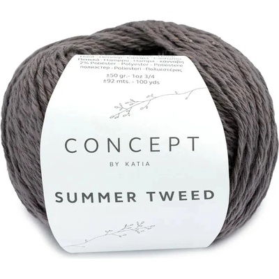 SUMMER TWEED Katia Farby SUMER TWEED: 72 šedohnedá - NOVÁ