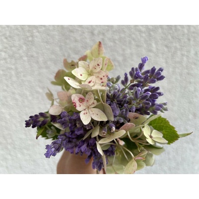 HAND MADE Kytička levandule s hortenzií