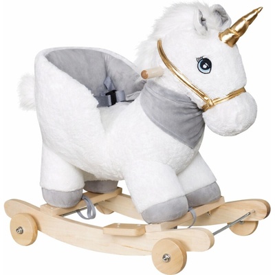 Lean Toys Hojdací jednorožec – biely