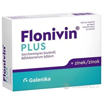 Galenika Flonivin Plus Saccharomyces + Bifidobacterium + zinok 30 kapsúl