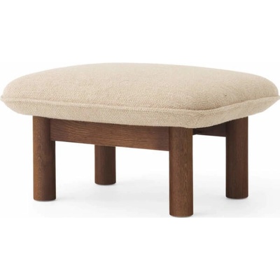 Audo Copenhagen Ottoman Brasilia, Bouclé 02/dark stained oak