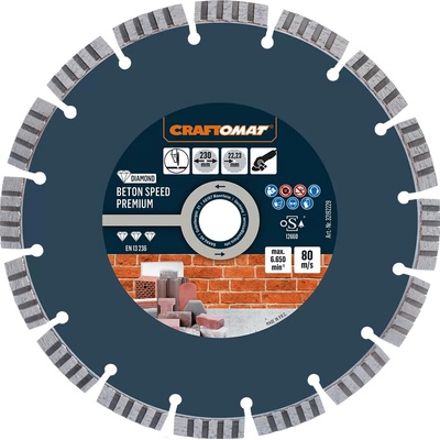 Craftomat Rezný kotúč diamantový 230 × 2,6 × 22,23 mm 6680008