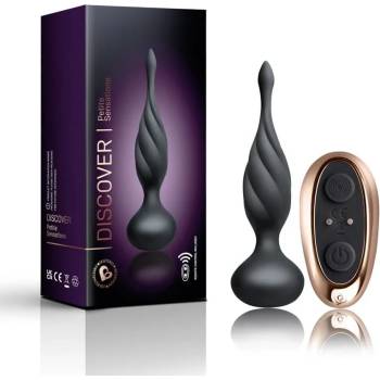 Image 1 of Вибриращ анален плъг, елегантно откритие - 13, 2см. - Discover Black (ROCKS00366)