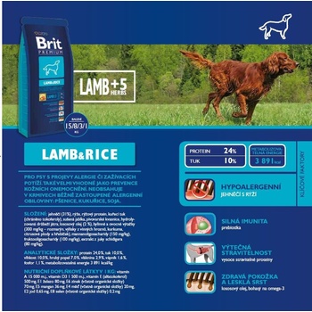Brit Premium Lamb & Rice 15 kg