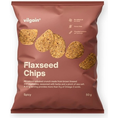Vilgain Flaxseed Chips pikantní 50 g