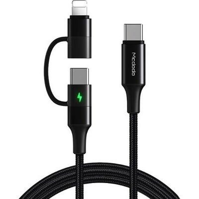 Stablecam 1DJ7138 60W PD 2in1 Nylon Type-C to Type-C + Lightning