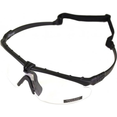 Brýle Nuprol Battle Pro's černý rám / čirá skla + dioptrická vložka