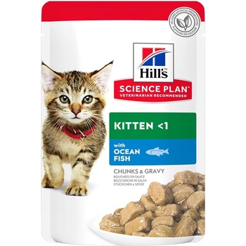 Hill's Hills Science Plan Kitten - с океанска риба, за котенца до 1 година и за бременни/кърмещи котки 12 х 85 гр