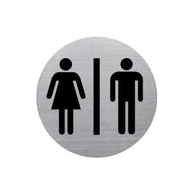 Piktogram WC, nerez, HELIT