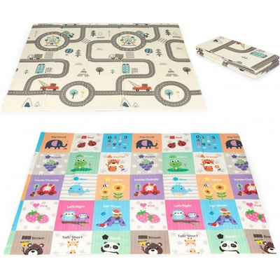 ECOTOYS Vzdelávacia penová podložka obojstranná skladacia veľká troba