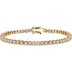 SAVICKI Златна тенис гривна, 585 бели сапфири 2.700К. 3.2mm. 18cm