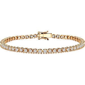 SAVICKI Златна тенис гривна, 585 бели сапфири 2.700К. 3.2mm. 18cm