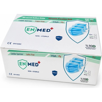 EnMed 3-vrstvá hygienická rouška modrá 50 ks