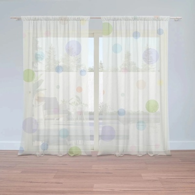 Sablio Záclony Trojfarebné bodky: 2ks 150x250cm