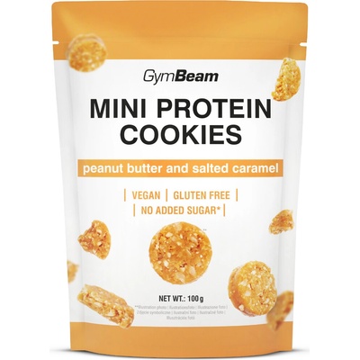 GymBeam Mini Protein Cookies arašidové maslo a slaný karamel
