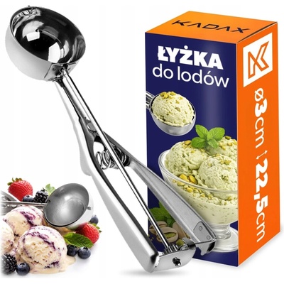 Naběračka na zmrzlinu Kadax K209 stříbrná 5,5x22,5 cm