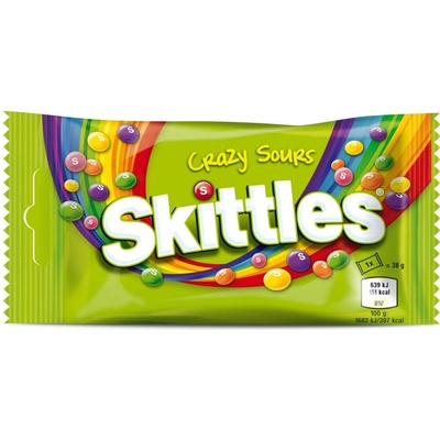 Skittles Crazy Sours žuvacie cukríky 38 g