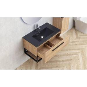 Inter Ceramic Мебел за баня с метална рамка 80 см, конзолна (плот/шкаф/рафт) (icp 8050-039 СИМОН)